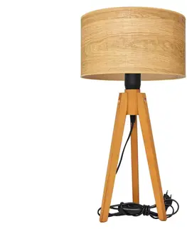 Lampy  Stolná lampa ALBA 1xE27/60W/230V hnedá/dub 