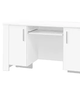 Moderné kancelárske stoly Íróasztal Cezar 17 Aljzat nélkül fehér