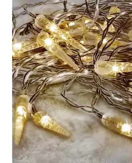 Vianočné dekorácie Brilagi Brilagi - LED Vianočná vonkajšia reťaz 50xLED/8 funkcií/3xAA 8m IP44 teplá biela 