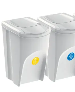Odpadkové koše NABBI IKWB35S3 odpadkový kôš na triedený odpad (3 ks) 35 l popolavá