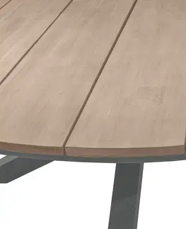 Stolčeky Hliníkový jedálenský stôl COLUMBIA (antracit)