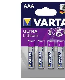 Predlžovacie káble VARTA Varta 6103301404 - 4 ks Líthiová batéria ULTRA AAA 1,5V 