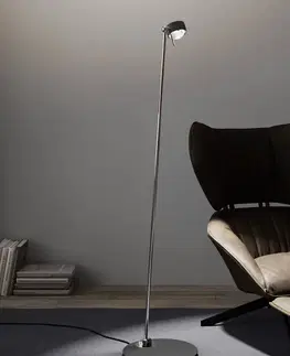 Stojacie lampy Top Light Puk! 80 Floor LED číre/matné antracitová/chróm