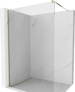Sprchové dvere MEXEN/S - Kyoto Sprchová zástena WALK-IN 125 x 200, transparent 8 mm, zlatá 800-125-101-50-00