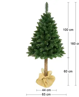 Vianočné stromčeky NABBI Christee 6 vianočný stromček na pni 160 cm zelená