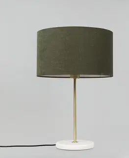 Stolove lampy Mosadzná stolová lampa so zeleným tienidlom 35 cm - Kaso