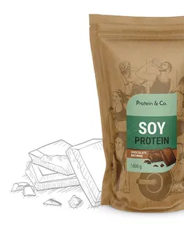 Športová výživa Protein & Co. Sójový proteín ochutený – 1 kg PRÍCHUŤ: Strawberry milkshake