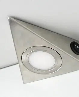 Osvetlenie kuchynskej linky Evotec Trojuholníkové svetlo LED pod skrinku CS, sada 3 kusov
