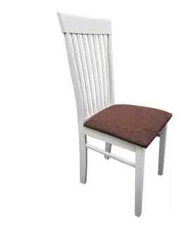 Stoličky Stolička, biela/hnedá látka, ASTRO NEW