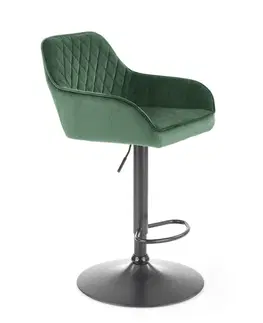 Barové stoličky Barová stolička H103 Halmar Tmavo zelená