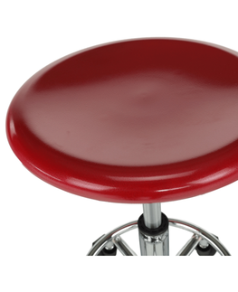 Jedálenské stoličky KONDELA Mabel 3 New stolička na kolieskach červená / chróm