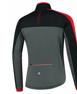 Cyklistické bundy a vesty Pánska zimná bunda Rogelli Freeze šedo-čierno-červená ROG351022