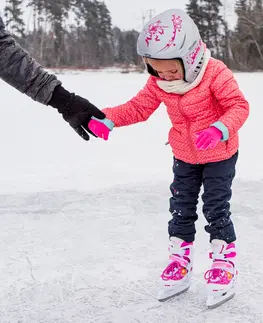 Korčule na ľad Detské zimné korčule WORKER Izabely Pro - s kožušinkou XS (25-29)
