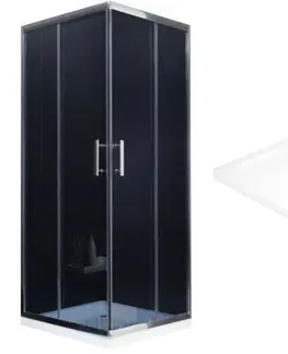 Sprchovacie kúty MEXEN/S - Rio sprchovací kút s vaničkou 70 x 70, grafit, chróm 860-070-070-01-40-4010