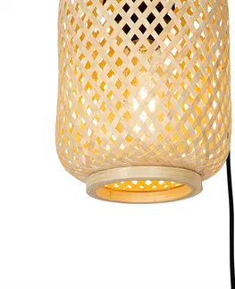 Zavesne lampy Orientálne závesné svietidlo bambusové 3-svetlo - Yvonne