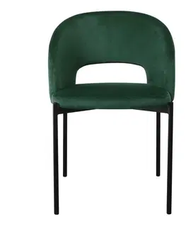 Jedálenské stoličky a kreslá Jedálenské kreslo K455 Halmar Tmavo zelená