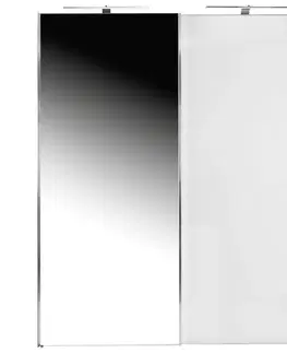 Šatníkové skrine s posuvnými dverami Šatníková skriňa so zrkadlom Sonate Rom, 200x240 Cm, Biela