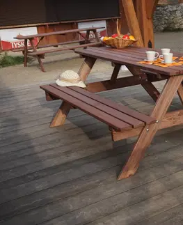 Záhradný pivný set - stôl a lavica set PIKNIK - 220cm ROJAPLAST