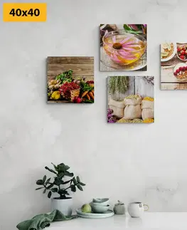 Zostavy obrazov Set obrazov jemné zátišie do kuchyne