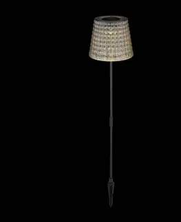 Solárne lampy Globo Lampa s hrotom do zeme 36635-2S 2 ks čierna/dymová