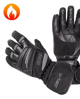 Zimné rukavice Vyhrievané rukavice W-TEC HEATston čierno-šedá - 3XL