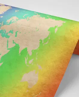 Samolepiace tapety Samolepiaca tapeta pastelová mapa sveta