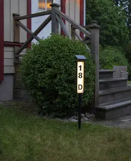 Osvetlenie príjazdovej cesty STAR TRADING Solárne chodníkové LED Pathy zobrazenie čísla domu