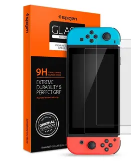 Tvrdené sklá pre mobilné telefóny Ochranné sklo Spigen GLAS.tr Slim pre Nintendo Switch, 2 kusy R01GL21523