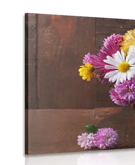 Obrazy kvetov Obraz zátišie s jesennými chryzantémami