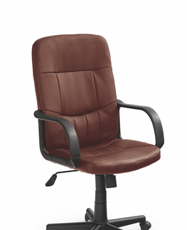 Kancelárske stoličky HALMAR Denzel kancelárske kreslo s podrúčkami tmavohnedá