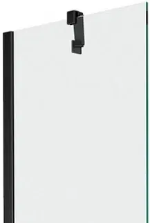 Sprchové dvere MEXEN/S - Next vaňová zástena FIX 50x150 cm, transparent, čierna 895-050-000-00-00-70