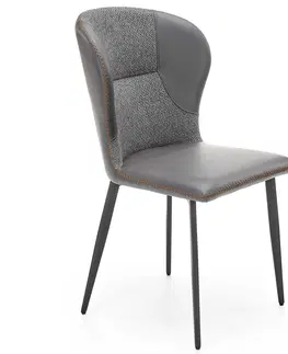 Jedálenské stoličky HALMAR K466 jedálenská stolička tmavosivá / čierna