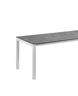 Stoly Cubic HPL rozťahovací stôl strieborný/antracit 160-220-280 cm