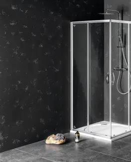 Sprchové dvere GELCO - SIGMA SIMPLY štvorcová sprchová zástena 800x800 mm, rohový vstup, Brick sklo GS2480GS2480