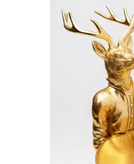 Doplnky Waiter Deer dekorácia zlatá 63 cm
