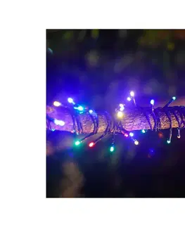 Vianočné dekorácie  B.V.  - LED Solárna vianočná reťaz 100xLED/8 funkcií 12m IP65 multicolor 