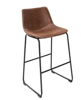 Barové stoličky LuxD Dizajnová barová stolička Alba hnedá