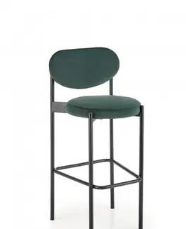 Barové stoličky Barová stolička H108 Halmar Tmavo zelená