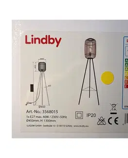 Lampy Lindby Lindby - Stojacia lampa MARLY 1xE27/40W/230V 