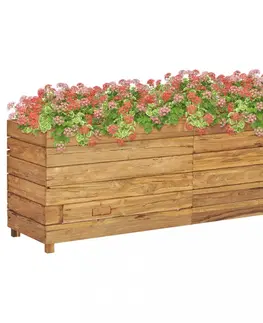 Kvetináče a truhlíky Záhradný kvetináč teakové drevo Dekorhome 150x40x72 cm