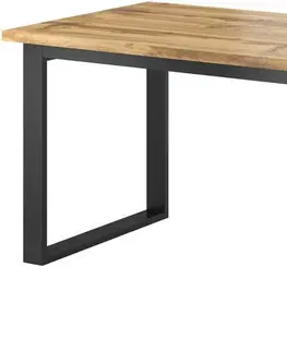 Stoly Rozkladací jedálenský stôl HARO dub wotan / čierna