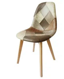 Stoličky Jedálenská stolička, patchwork/buk, SALEVA