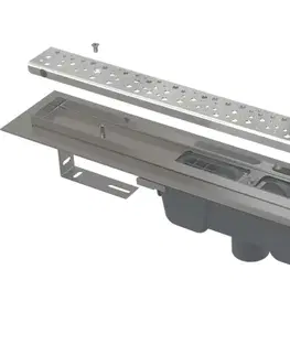 Sprchovacie kúty Alcadrain Podlahový žľab Antivandal s roštom, zvislý odtok APZ1011-650M APZ1011-650M