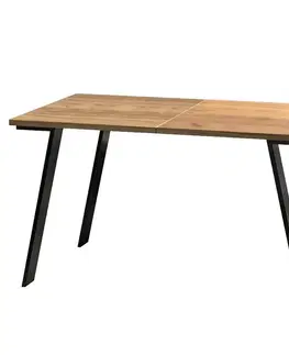Jedálenské stoly Rozkladací stôl Liwia 130/210x80cm Dub Craft Zlatý