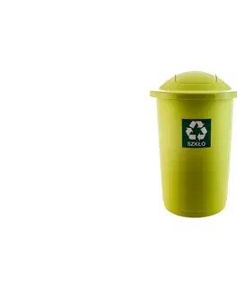 Odpadkové koše PLAFOR - Kôš na recyklovanie odpadu 50l zelený
