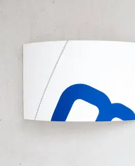 Nástenné svietidlá lumbono Nástenné svetlo Heimathafen z plachty, biela/modrá