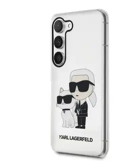Puzdrá na mobilné telefóny Zadný kryt Karl Lagerfeld IML Glitter Karl and Choupette NFT pre Samsung Galaxy S23, transparentná 57983112899