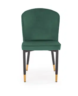 Jedálenské stoličky HALMAR K446 jedálenská stolička tmavozelená / čierna