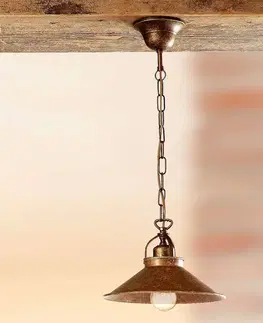 Závesné svietidlá Ceramiche Rustikálna závesná lampa BRUNO 25 cm