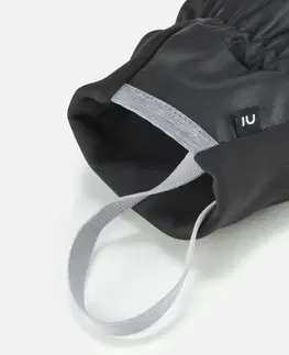rukavice Lyžiarske rukavice 100 Light sivo-čierne